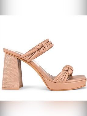 Dolce Vita Women's Knotted Strap Block Heel Sandal - Nude